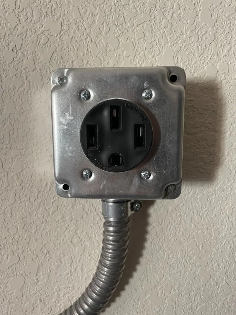 NEMA 14-50 outlet installed for Smart Home Electrical in Shelbyville